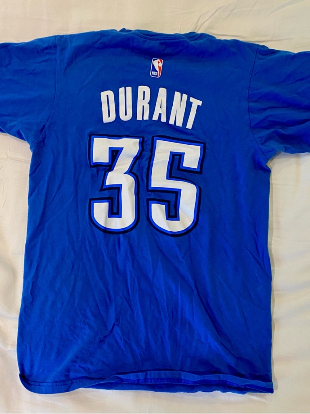adidas Blue Oklahoma City Basketball Tee featuring Kevin Durant, 35 - Picture 3 of 3